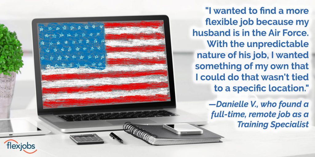 Military Spouse Joins FlexJobs and Finds Career Flexibility with Work